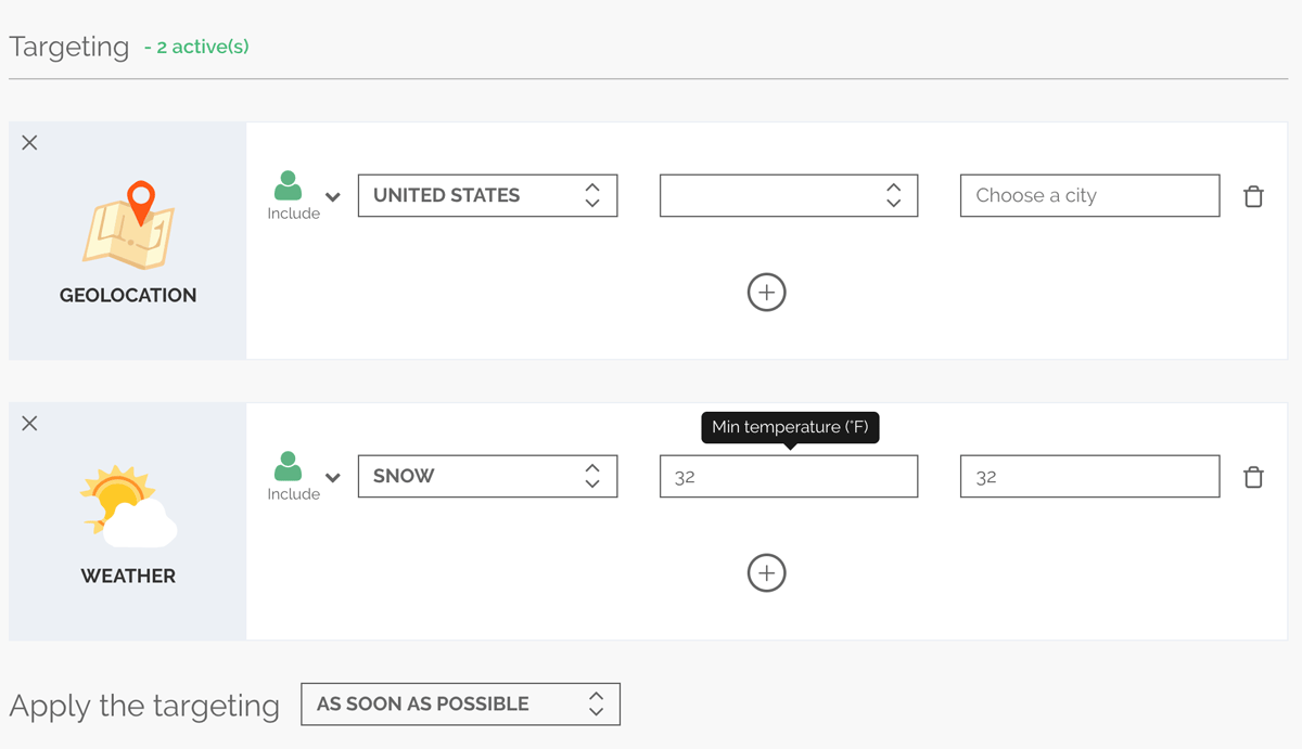 Target your A/B test on different user profiles