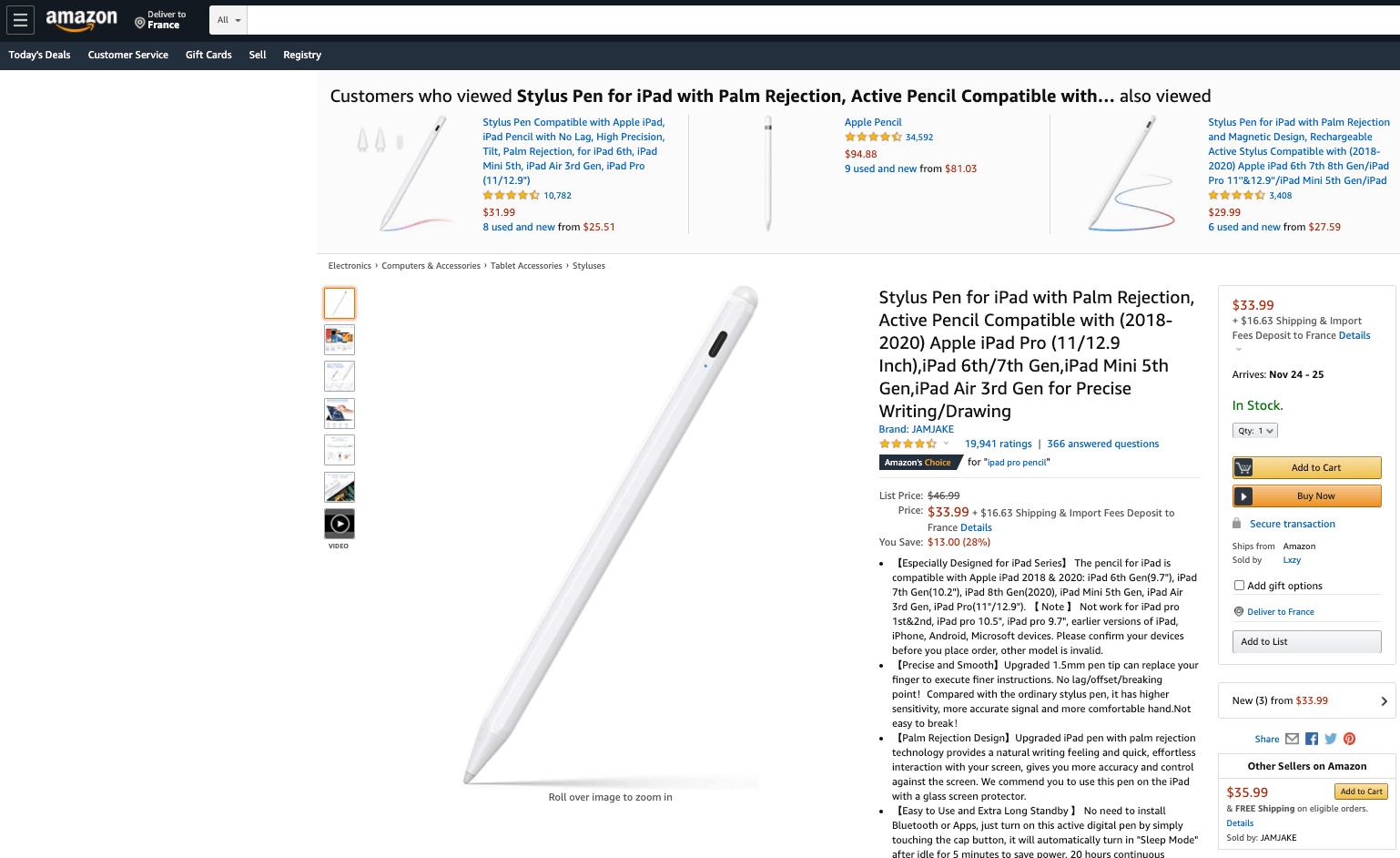 This is an Amazon product page showing CTA