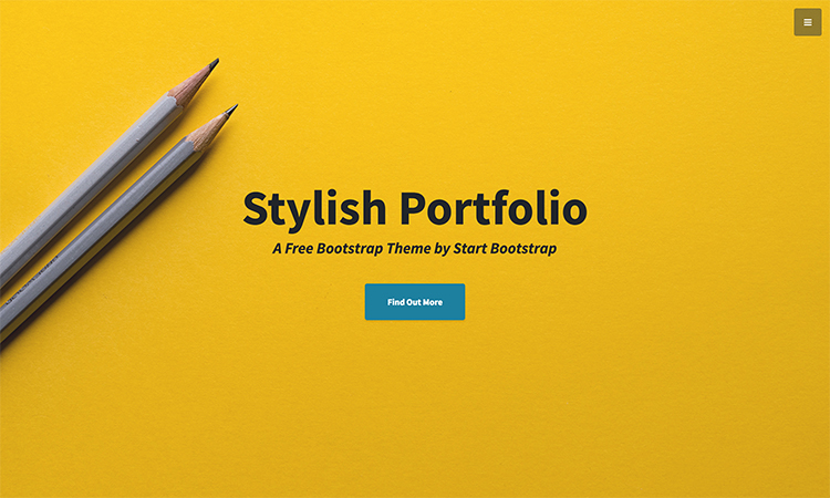 Bootstrap landing page template for portfolio