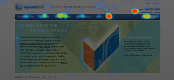 Information delivered by a heat map