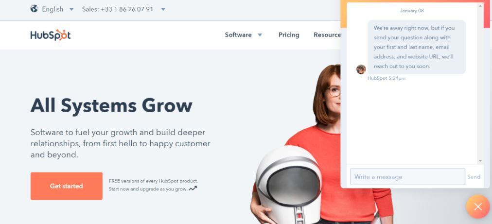 HubSpot chat