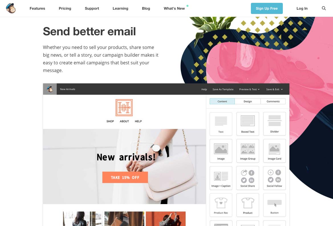 Design Landing Page Mailchimp