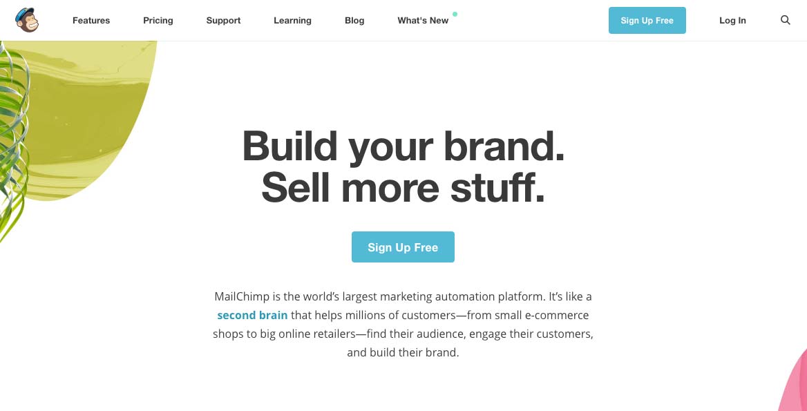 Design Landing Page Mailchimp