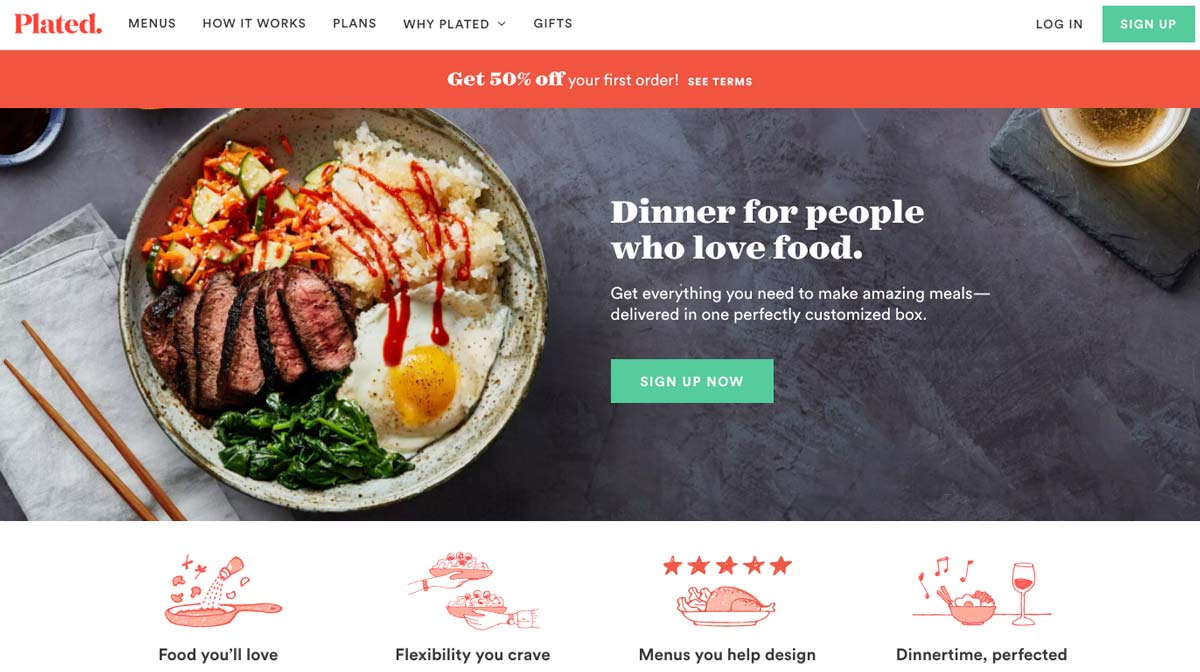 Plated Landing Page