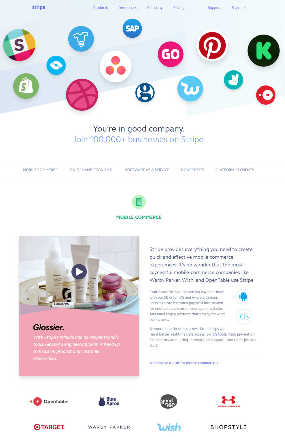 Stripe Landing Page