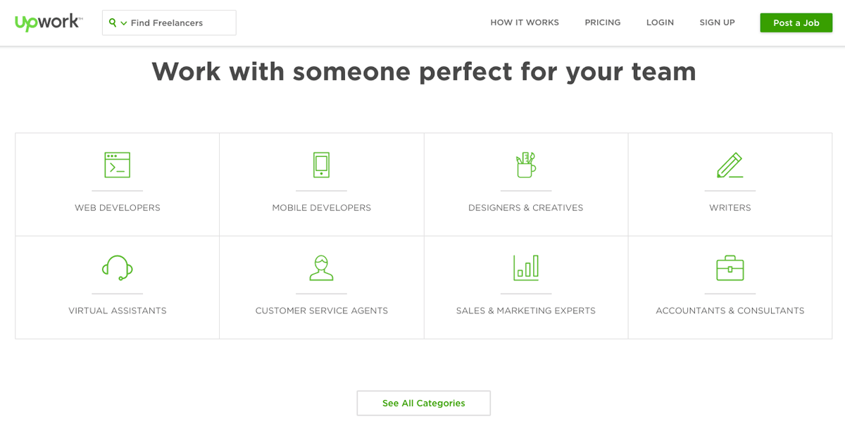 Design Landing Page Upwork