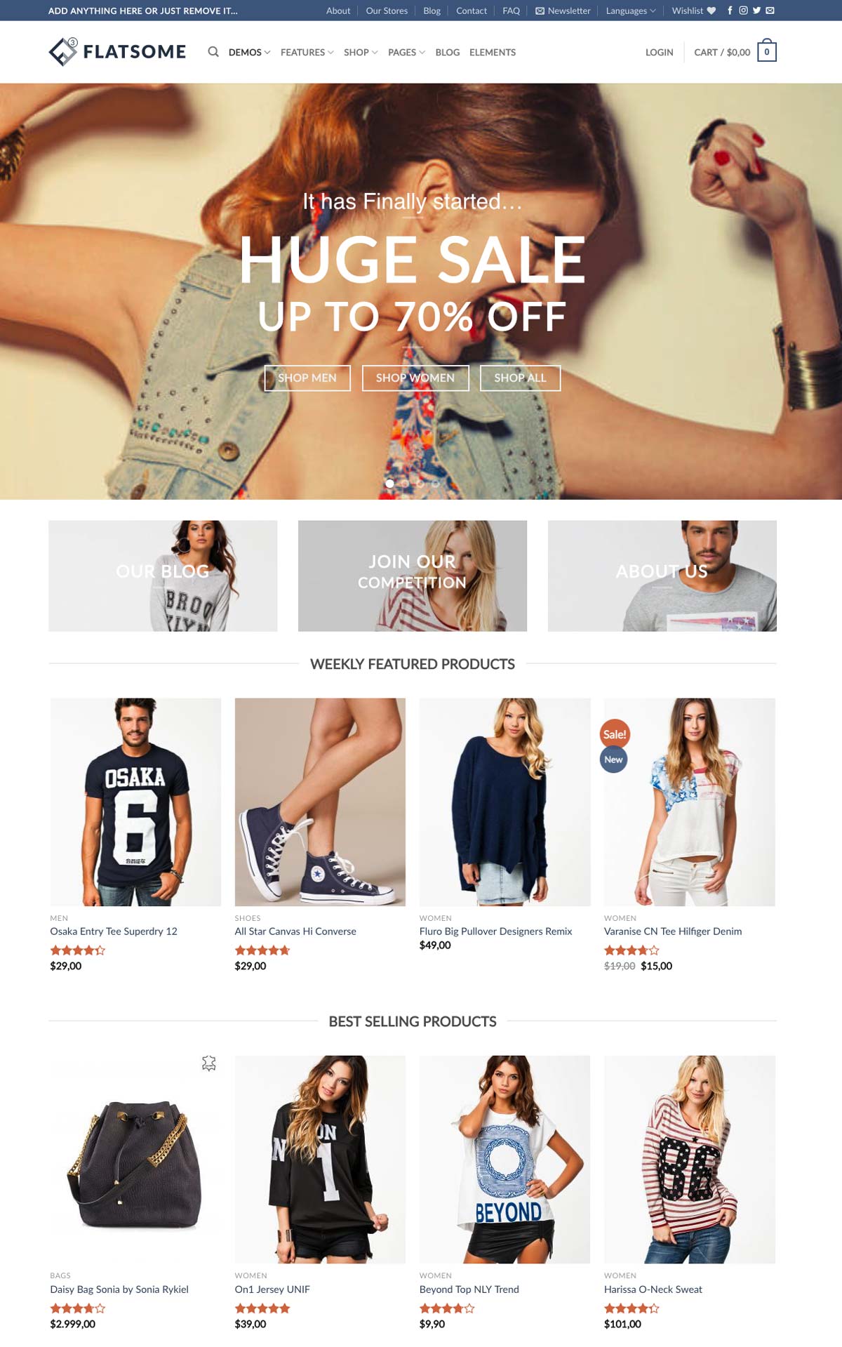 Wordpress Template Landing Page Shop