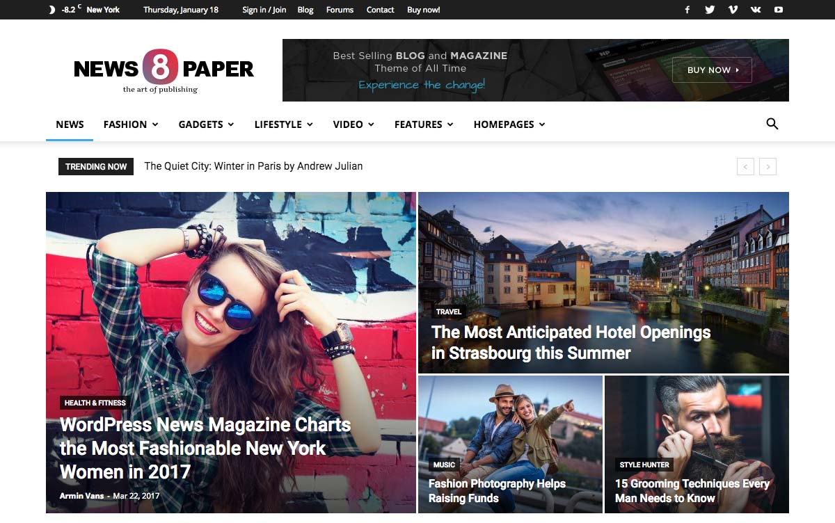 Wordpress Template Landing Page Newspaper