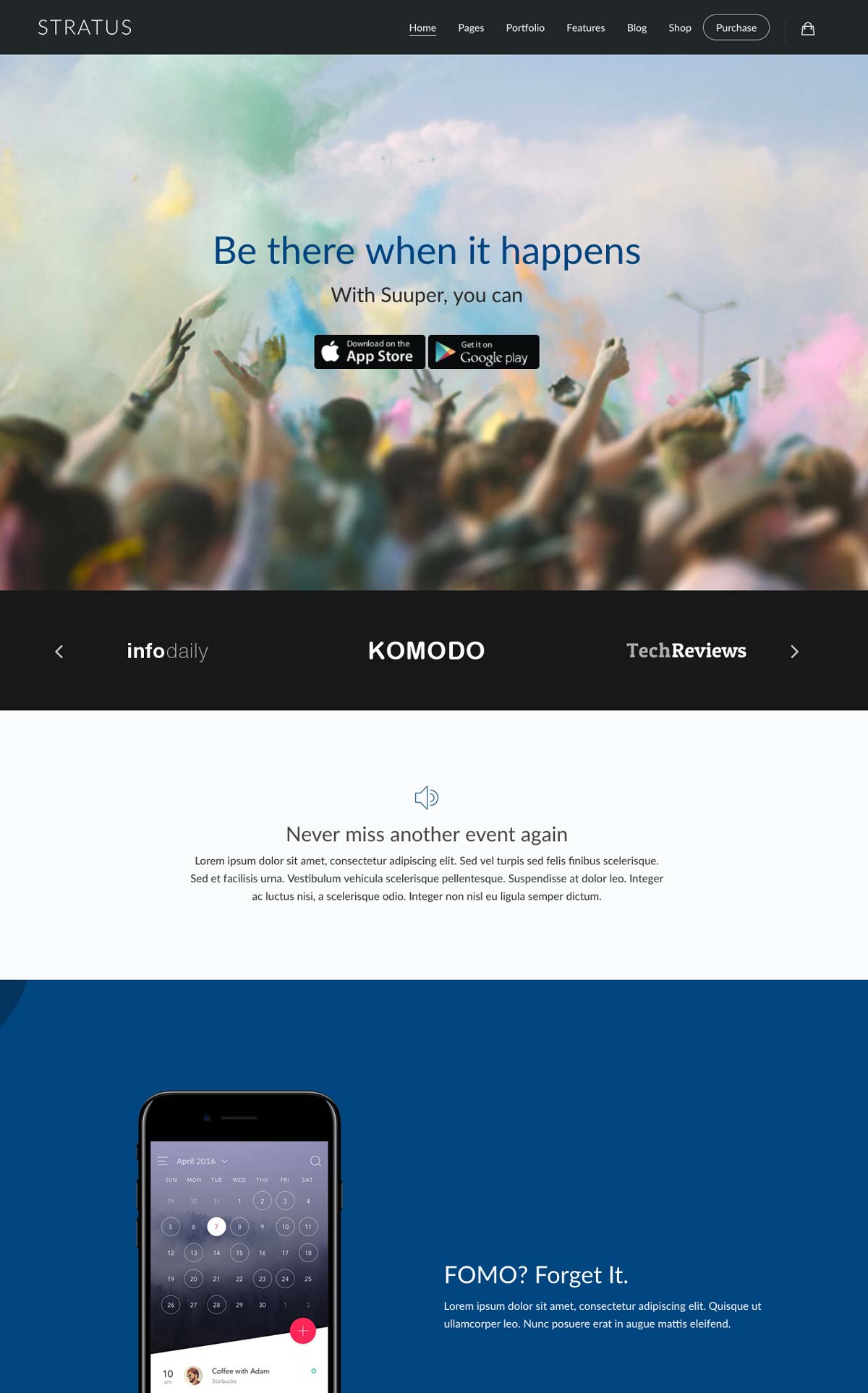 Wordpress Template Landing Page Mobile Application